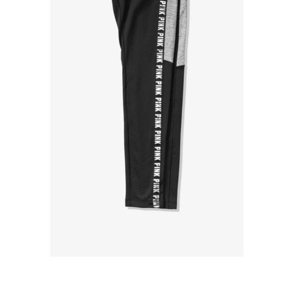 PINK VICTORIA SECRET BLACK AND GRAY LEGGINGS IN SIZE XS - Picture 2 of 4